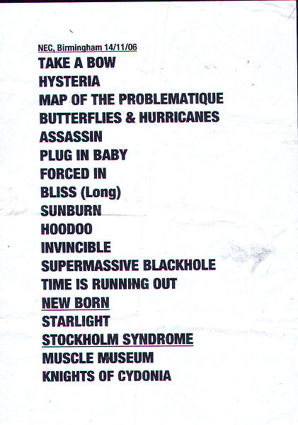 File:Birmingham 2006-11-14 setlist.jpg