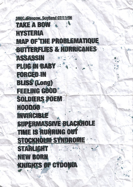 File:Glasgow 2006-11-07 setlist.jpg