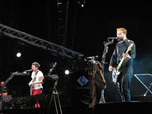 Muse on stage in Monaco